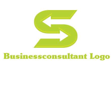 two arrow in Letter S logo