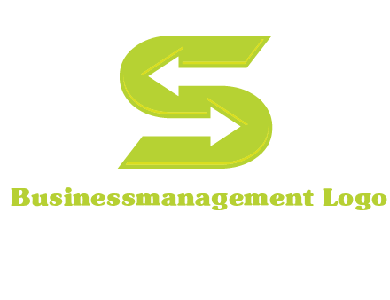 two arrow in Letter S logo