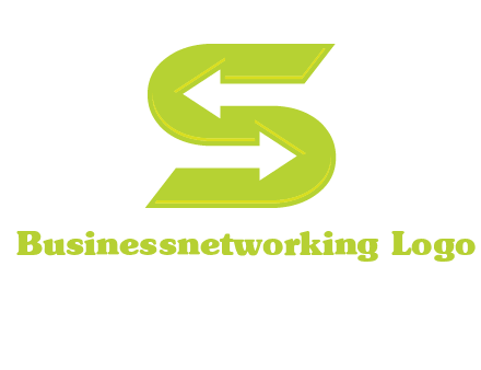 two arrow in Letter S logo