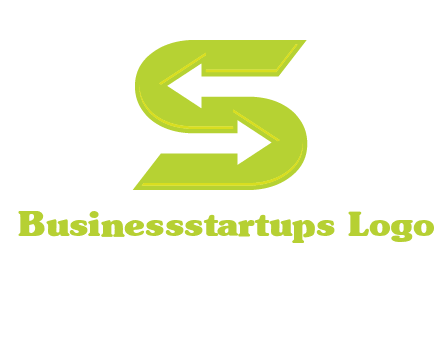 two arrow in Letter S logo