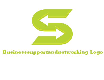 two arrow in Letter S logo