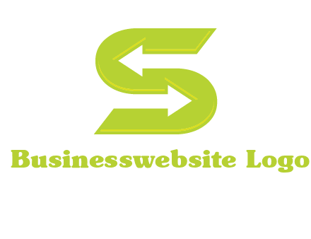 two arrow in Letter S logo
