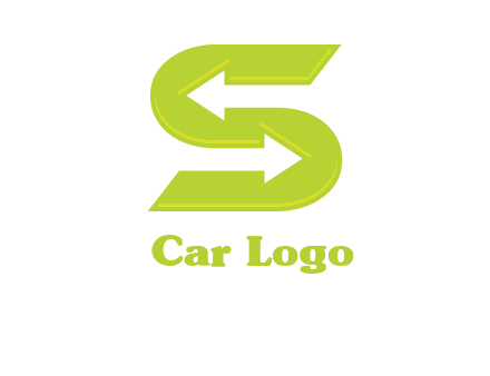 two arrow in Letter S logo