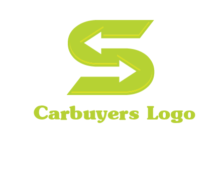 two arrow in Letter S logo