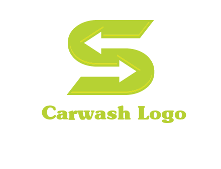 two arrow in Letter S logo