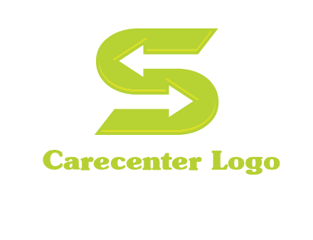 two arrow in Letter S logo