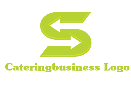 two arrow in Letter S logo