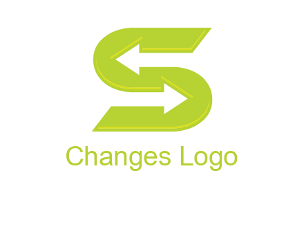two arrow in Letter S logo