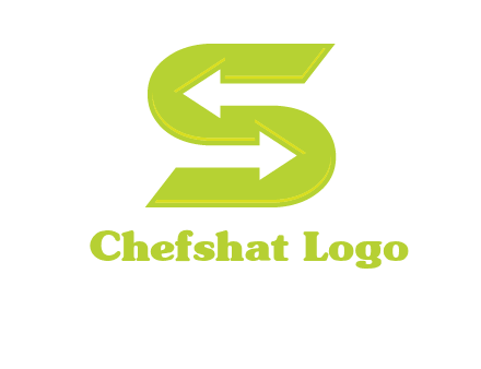 two arrow in Letter S logo