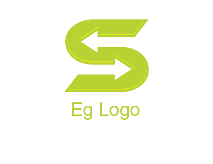 two arrow in Letter S logo
