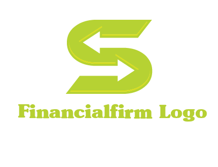 two arrow in Letter S logo