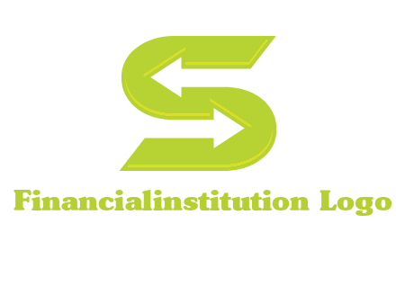 two arrow in Letter S logo
