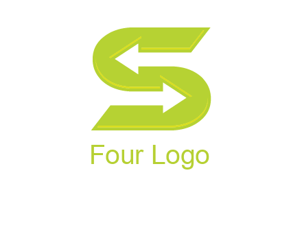 two arrow in Letter S logo
