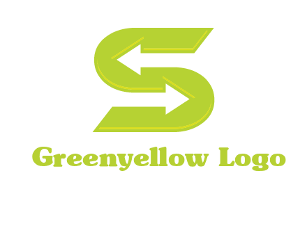 two arrow in Letter S logo