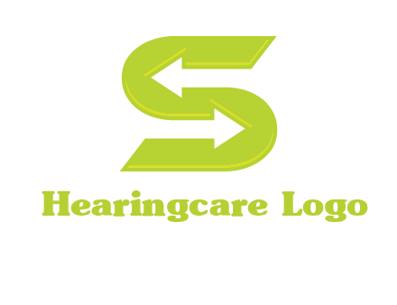 two arrow in Letter S logo