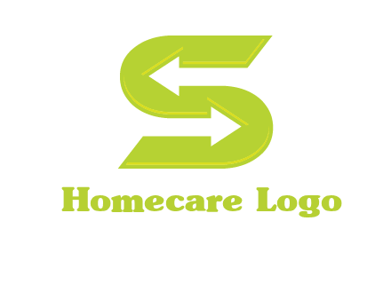 two arrow in Letter S logo