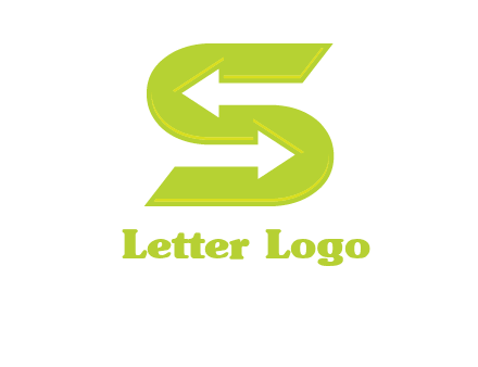 two arrow in Letter S logo