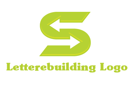 two arrow in Letter S logo
