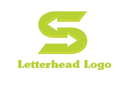 two arrow in Letter S logo
