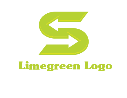 two arrow in Letter S logo