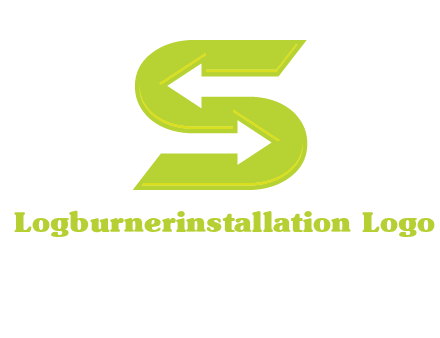 two arrow in Letter S logo