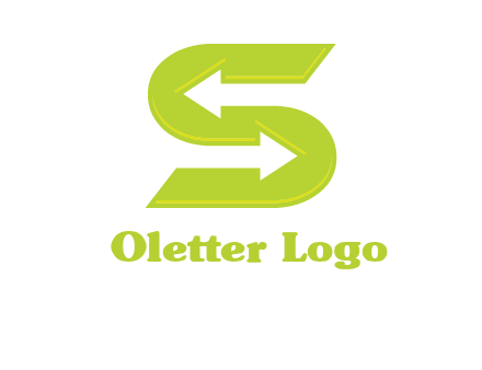 two arrow in Letter S logo