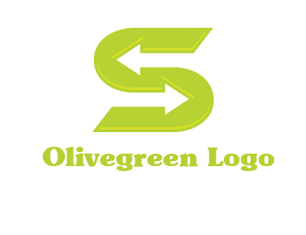 two arrow in Letter S logo
