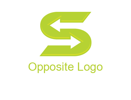 two arrow in Letter S logo