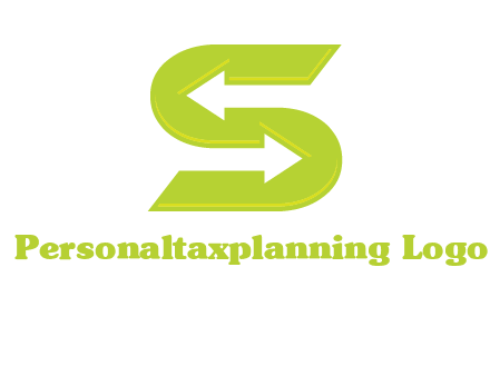 two arrow in Letter S logo
