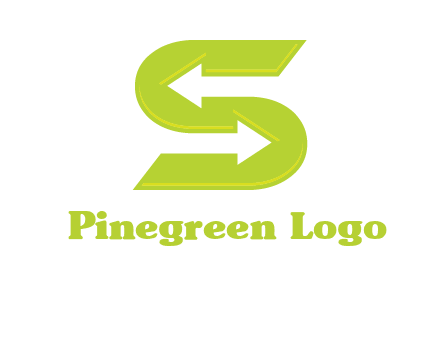 two arrow in Letter S logo