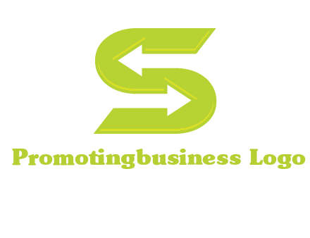 two arrow in Letter S logo