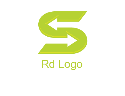 two arrow in Letter S logo