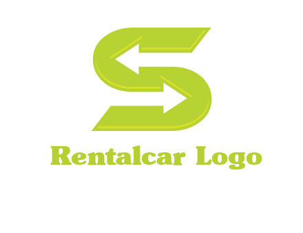 two arrow in Letter S logo