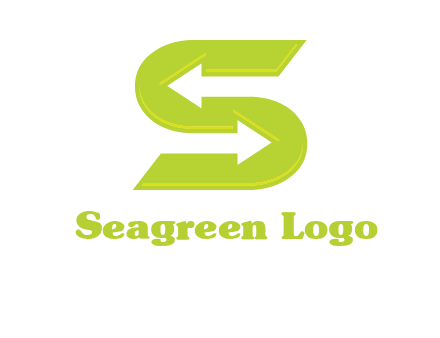 two arrow in Letter S logo
