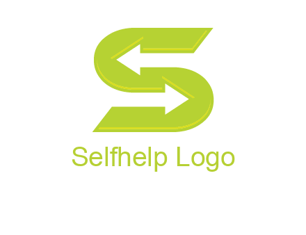 two arrow in Letter S logo