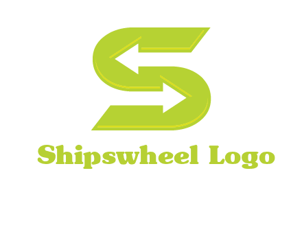 two arrow in Letter S logo