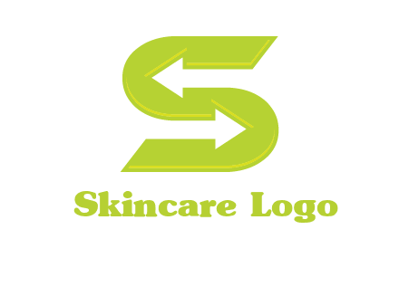 two arrow in Letter S logo