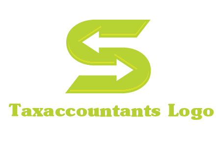 two arrow in Letter S logo