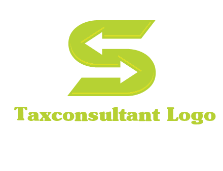two arrow in Letter S logo