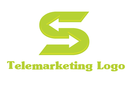 two arrow in Letter S logo
