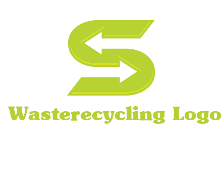 two arrow in Letter S logo