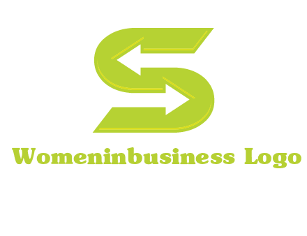 two arrow in Letter S logo