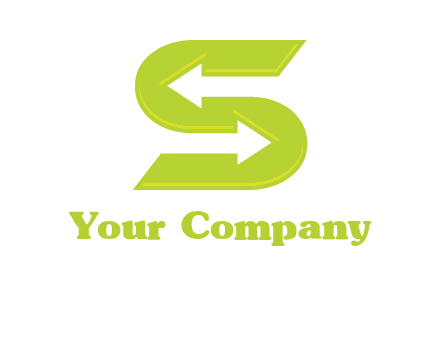 two arrow in Letter S logo