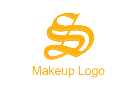 Letter S in calligraphy
