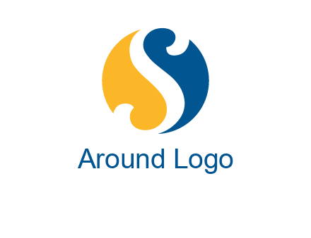 negative spacing letter S in circle