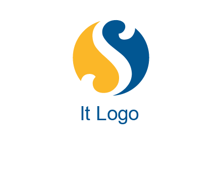 negative spacing letter S in circle