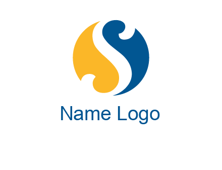 negative spacing letter S in circle