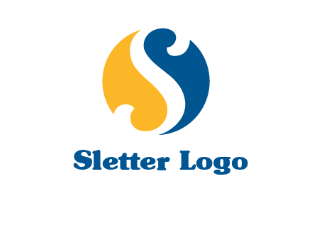 negative spacing letter S in circle