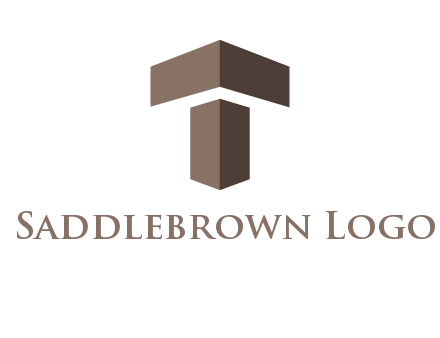 3d T letter logo