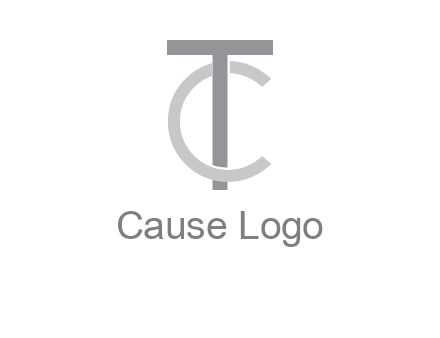 letter T and C overlapping eachother